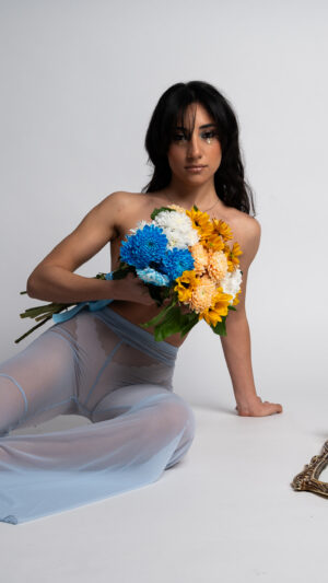 Baby Blue Flare Aura Bell-Bottom Pants - Image 6